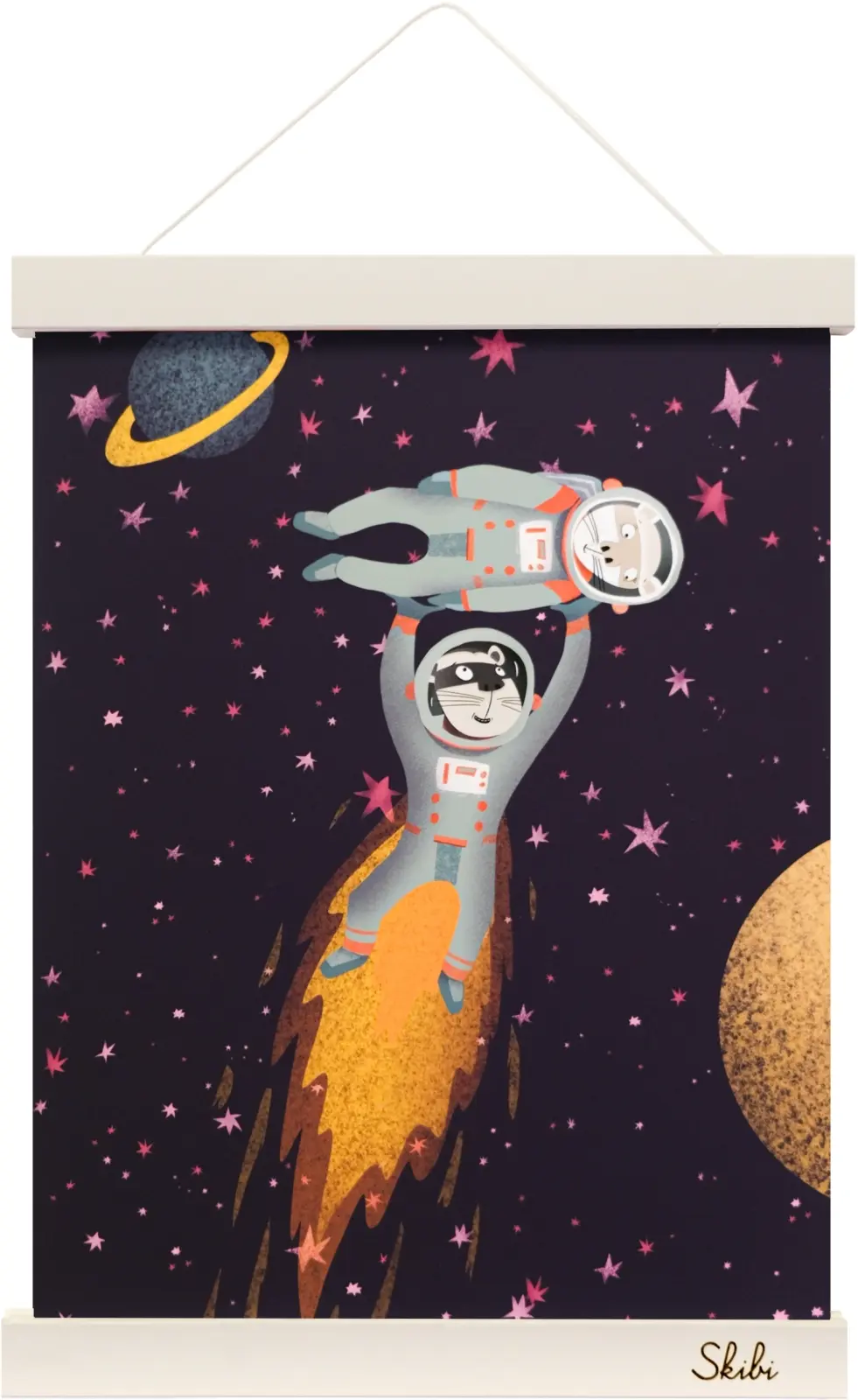Art print plakát Skibi A4 - Fretky z Marsu - bílá lišta uni