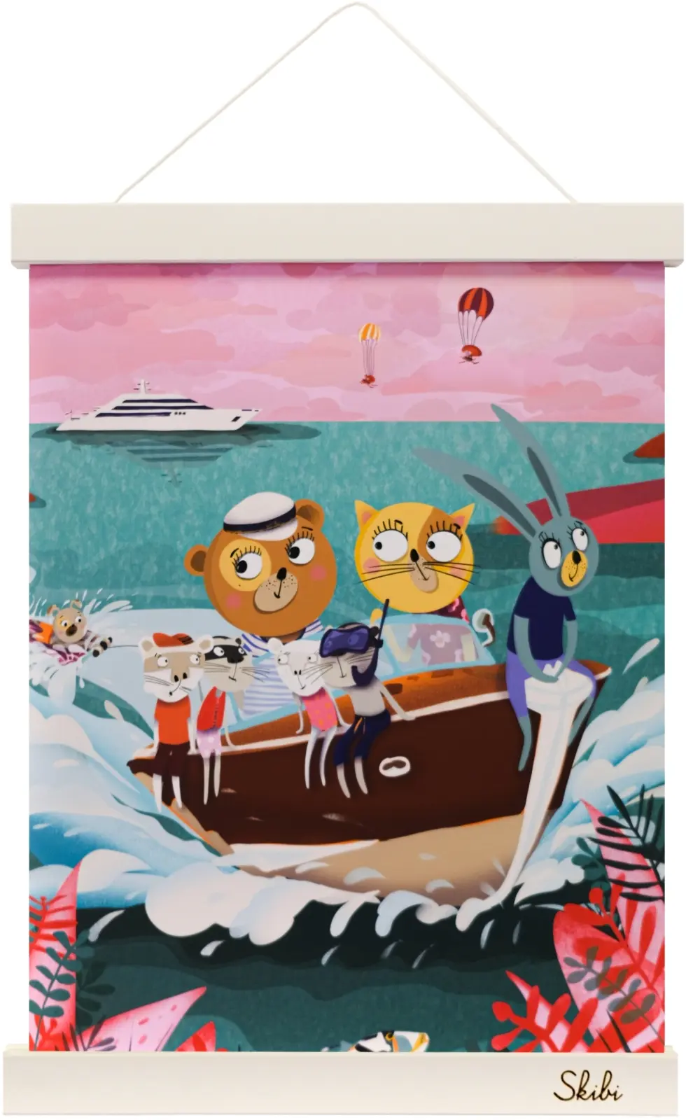 Art print plakát Skibi A4 - Padouch nebo hrdina - bílá lišta uni
