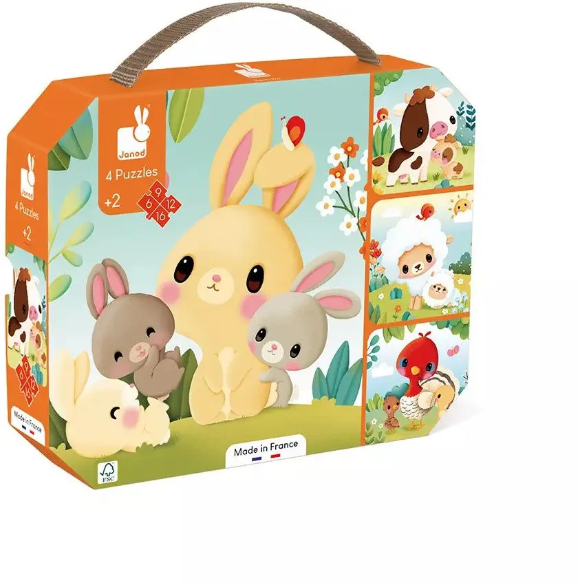 Puzzle Janod se stupňující se obtížností - Farma uni
