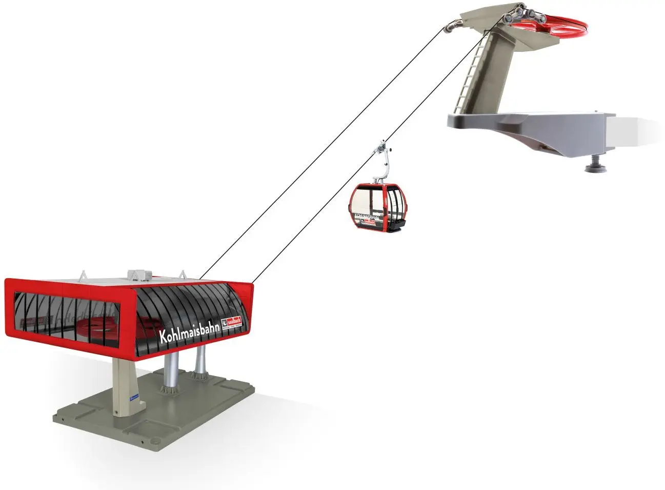 Model elektrické lanovky Jägerndorfer D-Line Spielset 1:32 Kohlmaisbahn schw/r uni