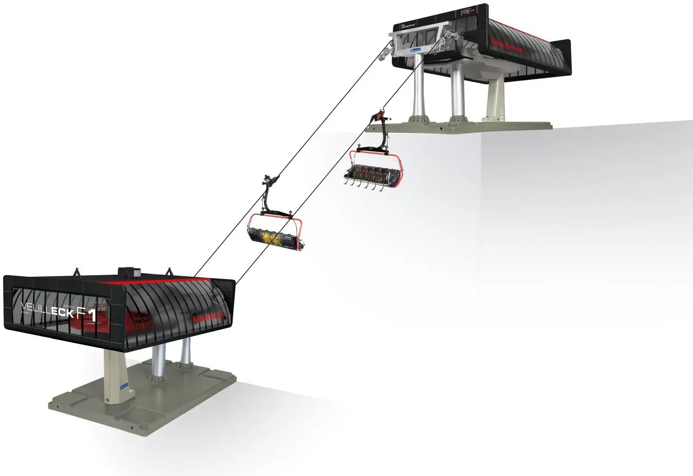 Model elektrické lanovky Jägerndorfer D-Line Profiset Palinkopf schw/r uni