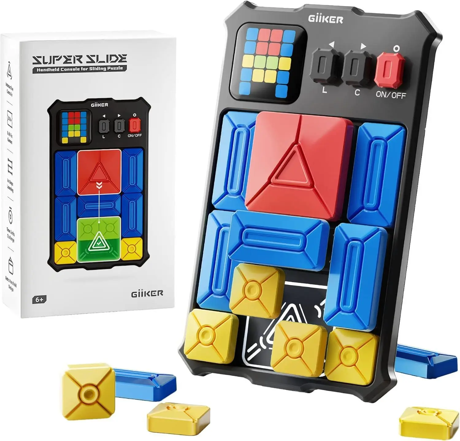 Logická elektronická hra Giiker - Super Slide Puzzle Game - Black uni