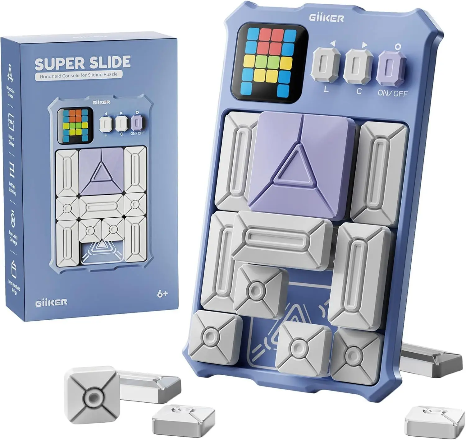 Logická elektronická hra Giiker - Super Slide Puzzle Game - Lavender uni