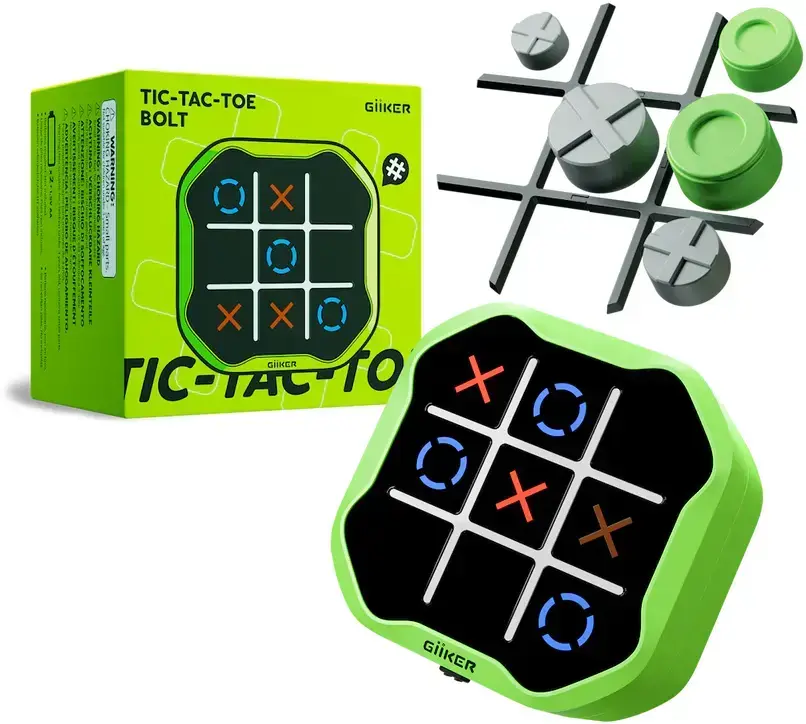 Elektronická společenská hra Giiker - Nekonečné piškvorky Tic-Tac-Toe - zelené uni