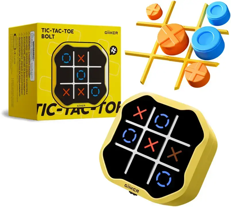 Elektronická společenská hra Giiker - Nekonečné piškvorky Tic-Tac-Toe - žluté uni