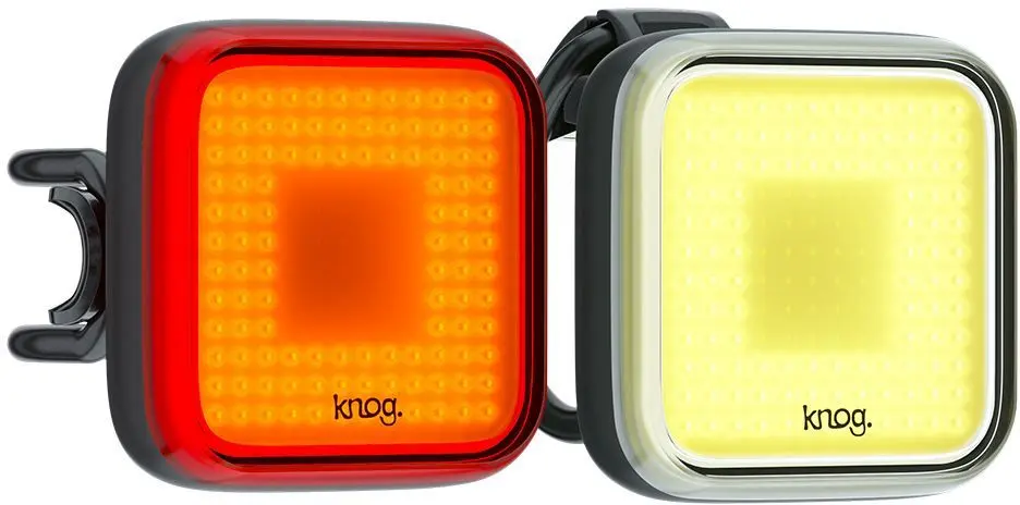 Sada blikaček Knog Blinder Twinpack Square – black uni