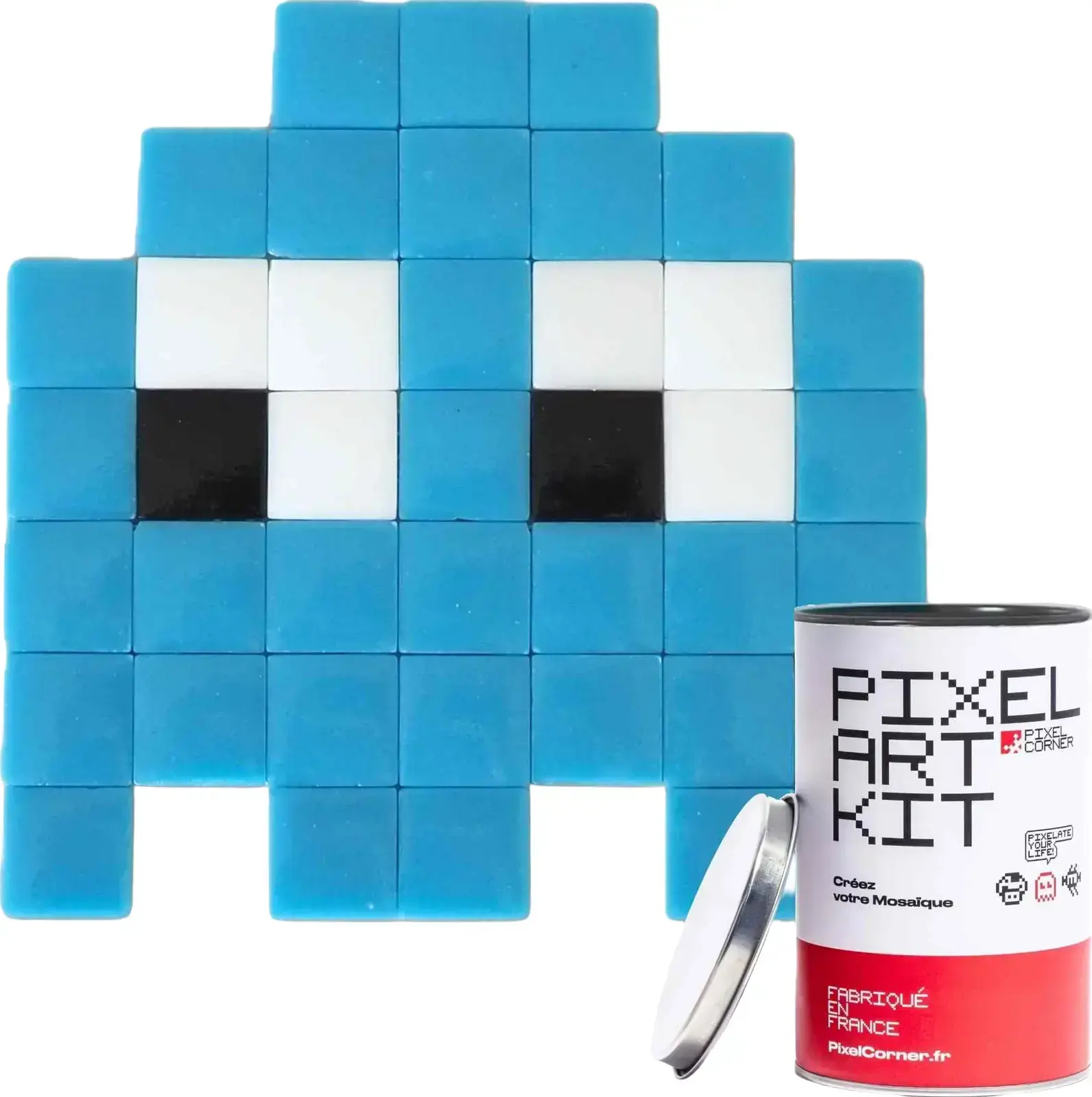 DIY street art mozaika Pixel Corner - Gloomie light blue uni