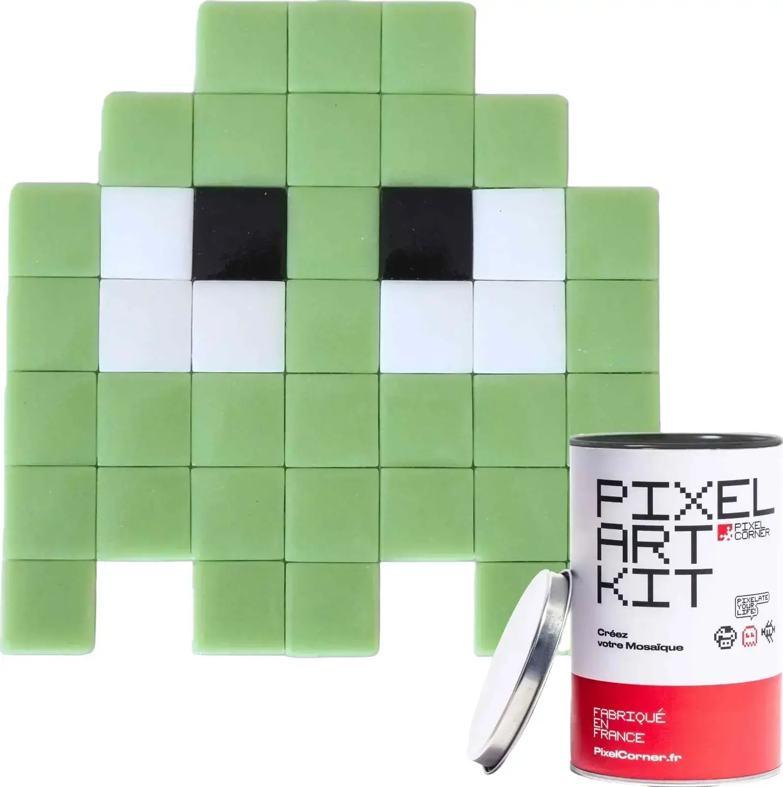 DIY street art mozaika Pixel Corner - Gloomie Light green uni