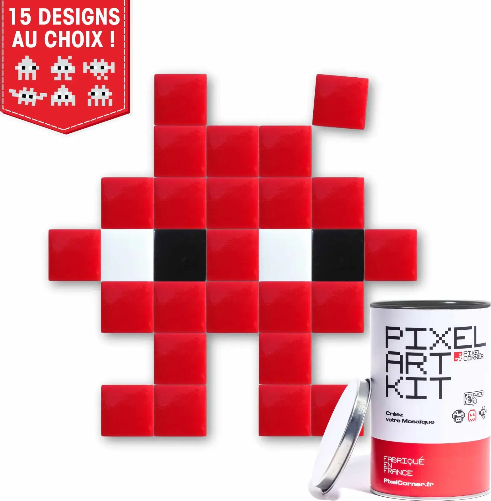 DIY street art mozaika Pixel Corner - Tiny Red uni