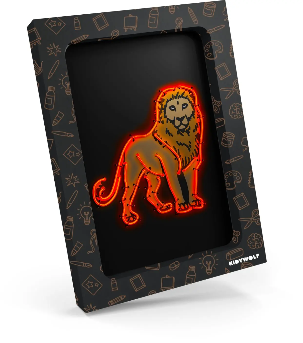 Kreativní sada Kidywolf Kidyneon - Orange uni