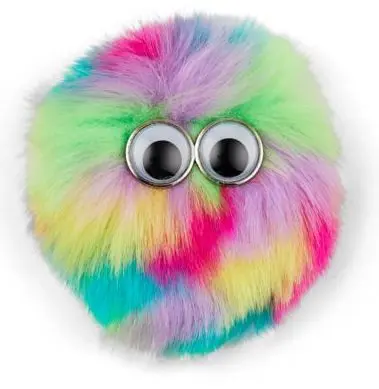 Ozdoba na batoh Ergobag Fluffy Klettie - Pink-Green uni