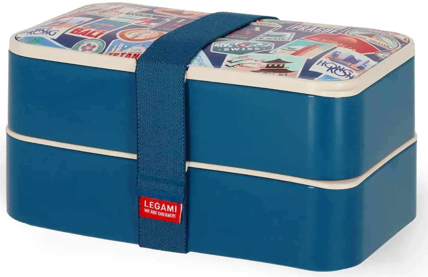 Krabička na svačinu Legami Lunch Box - Travel - Stickers - 1200 Ml uni