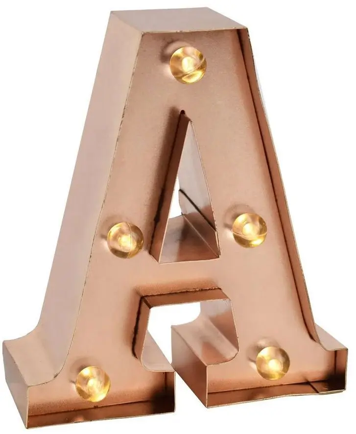 Mini dekorační světlo Legami Mini Decorative Light - A - Gold Rose - Letters uni