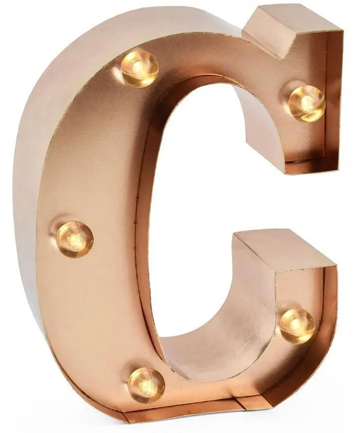 Mini dekorační světlo Legami Mini Decorative Light - C - Gold Rose - Letters uni