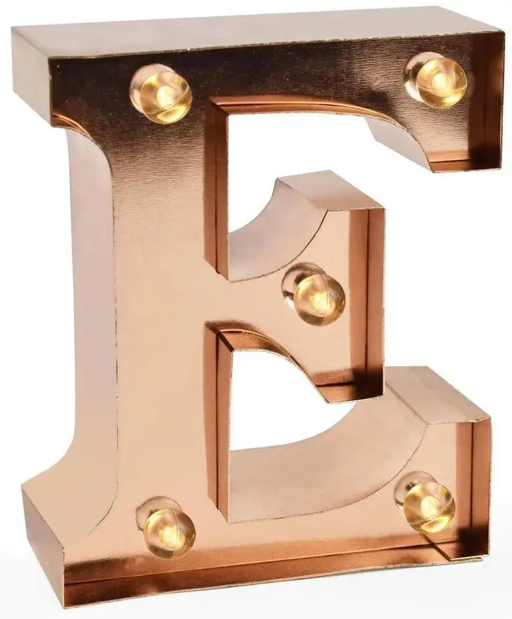 Mini dekorační světlo Legami Mini Decorative Light - E - Gold Rose - Letters uni