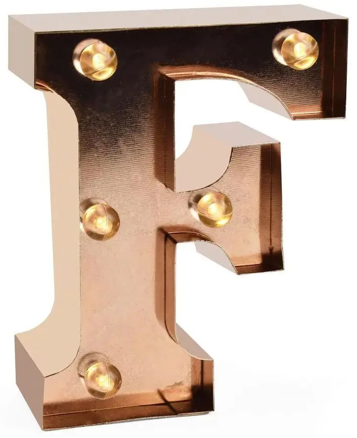 Mini dekorační světlo Legami Mini Decorative Light - F - Gold Rose - Letters uni