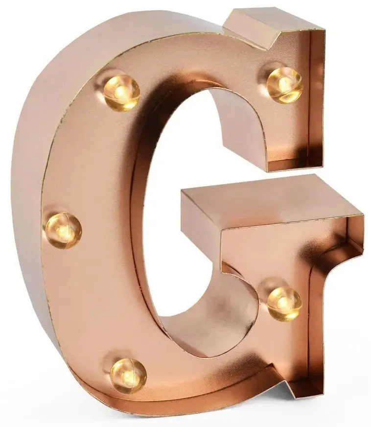 Mini dekorační světlo Legami Mini Decorative Light - G - Gold Rose - Letters uni