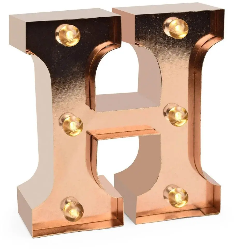 Mini dekorační světlo Legami Mini Decorative Light - H - Gold Rose - Letters uni