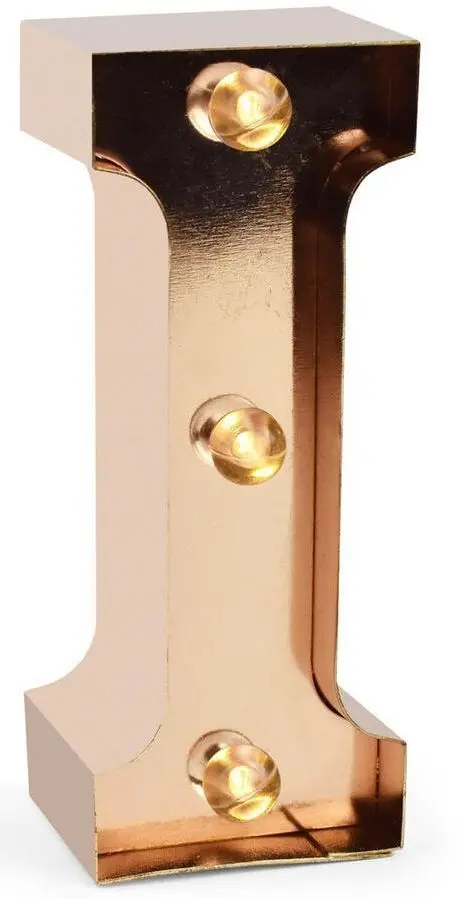 Mini dekorační světlo Legami Mini Decorative Light - I - Gold Rose - Letters uni