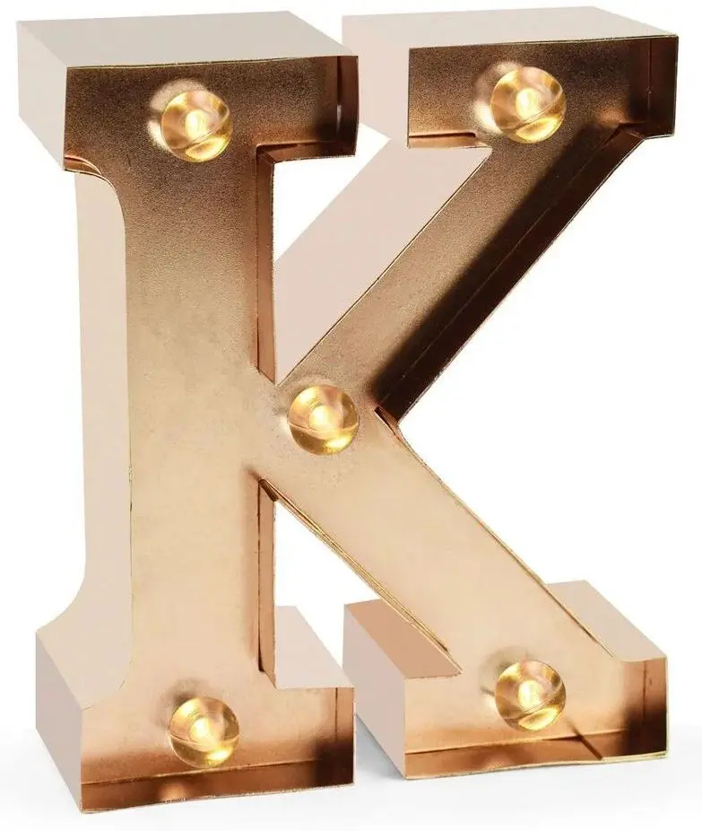 Mini dekorační světlo Legami Mini Decorative Light - K - Gold Rose - Letters uni