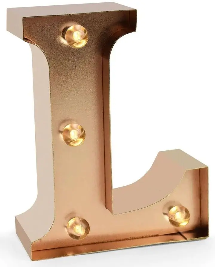 Mini dekorační světlo Legami Mini Decorative Light - L - Gold Rose - Letters uni