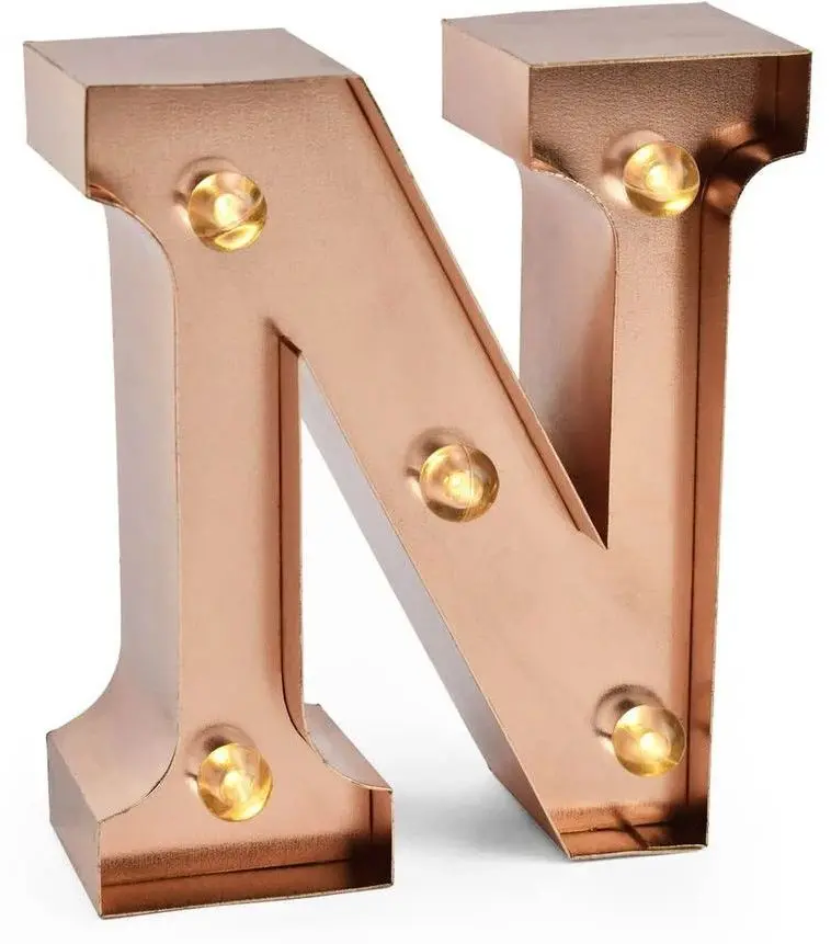 Mini dekorační světlo Legami Mini Decorative Light - N - Gold Rose - Letters uni