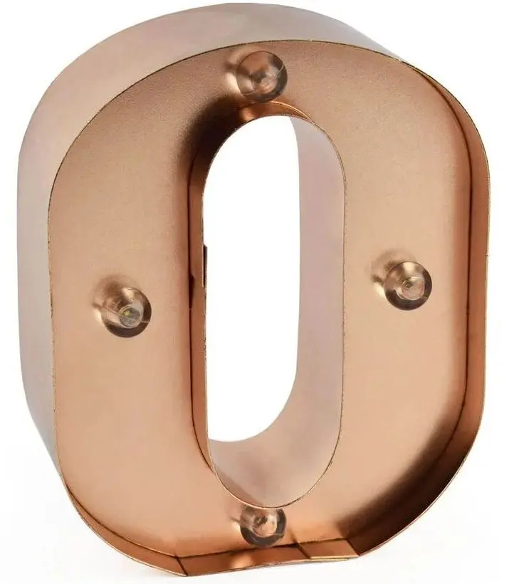 Mini dekorační světlo Legami Mini Decorative Light - O - Gold Rose - Letters uni