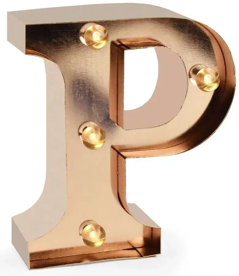 Mini dekorační světlo Legami Mini Decorative Light - P - Gold Rose - Letters uni
