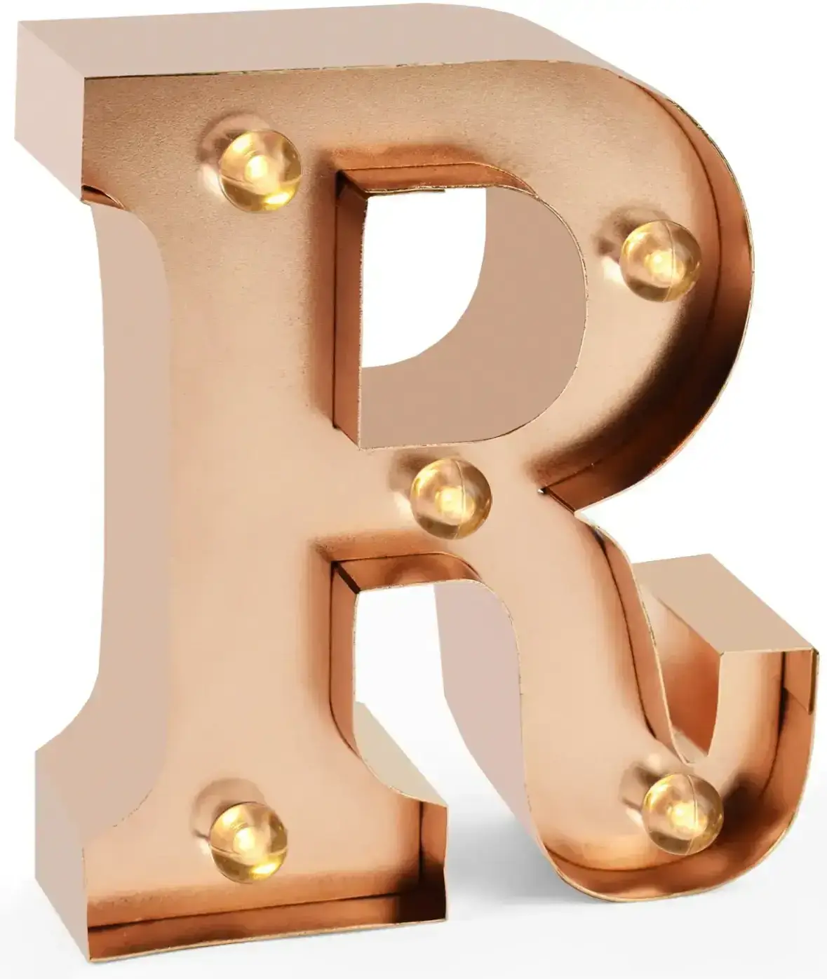 Mini dekorační světlo Legami Mini Decorative Light - R - Gold Rose - Letters uni