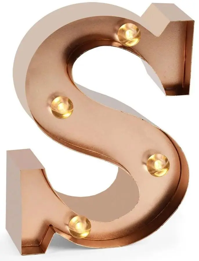 Mini dekorační světlo Legami Mini Decorative Light - S - Gold Rose - Letters uni