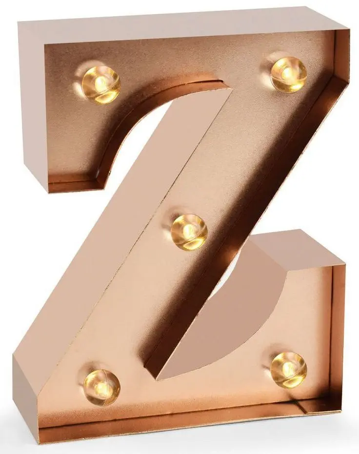 Mini dekorační světlo Legami Mini Decorative Light - Z - Gold Rose - Letters uni