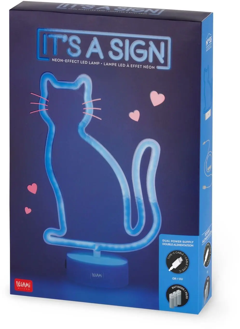 Led lampička Legami Neon Effect Led Lamp - It'S A Sign - Kitty uni