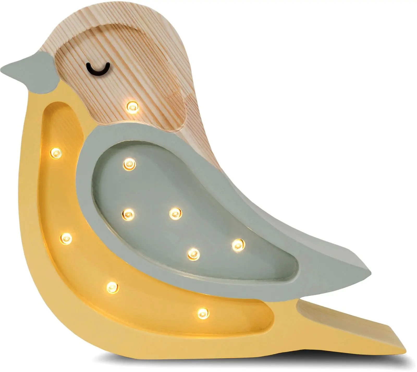 Lampa Ptáček Mini Little Lights khaki/hořčicová uni