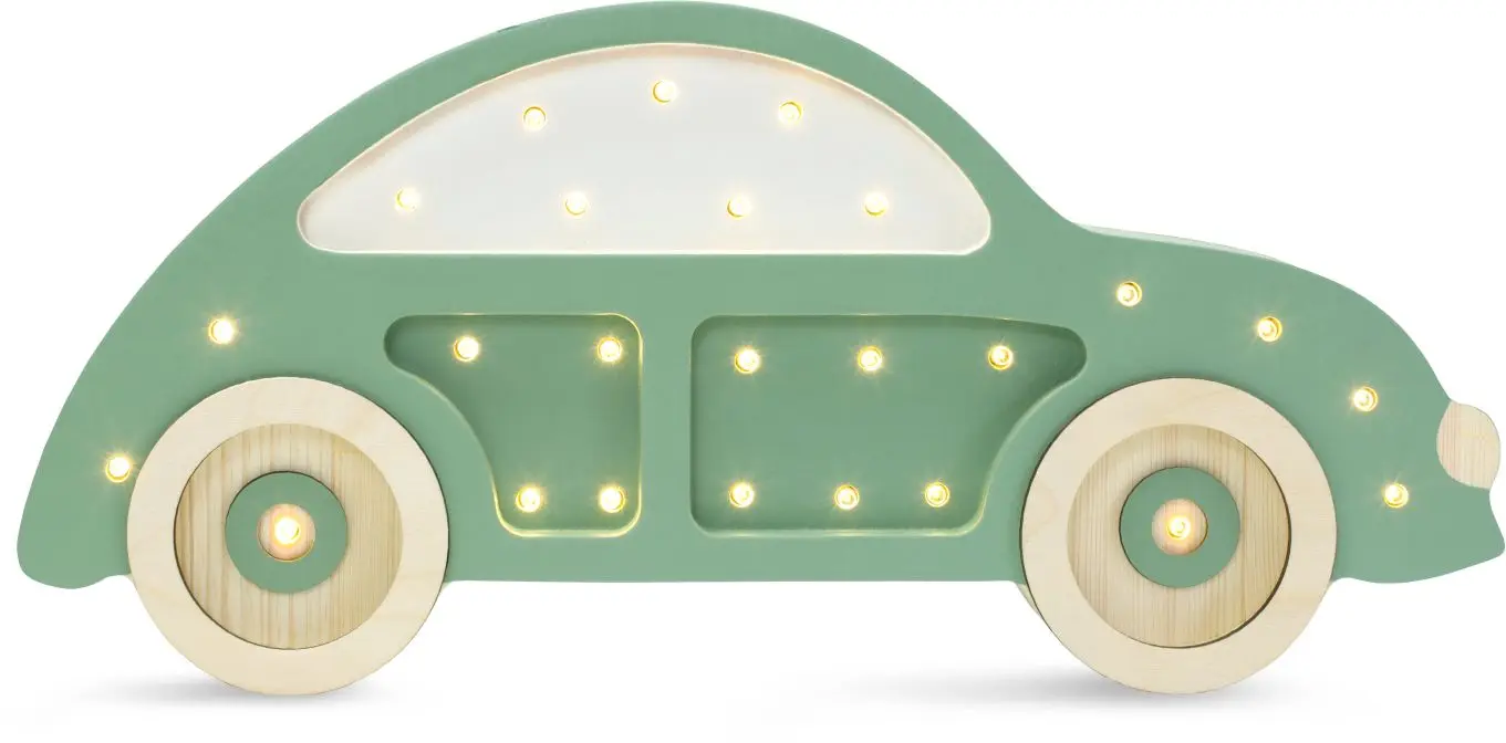 Lampa Little Lights - autíčko Beetle - Olive Leaf uni