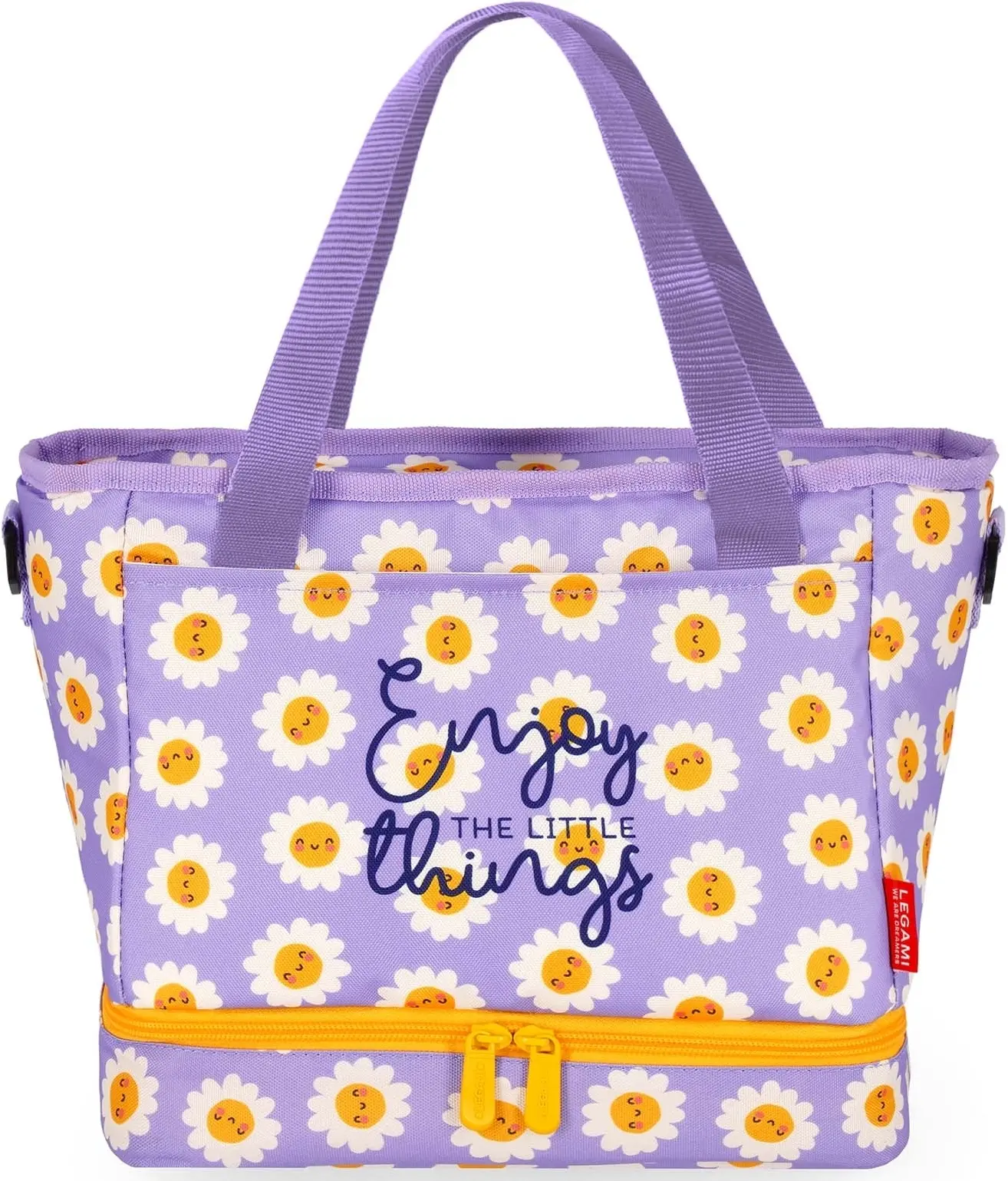 Velká taška na svačinu Legami Lunch Bag 10.8 L - Daisy uni
