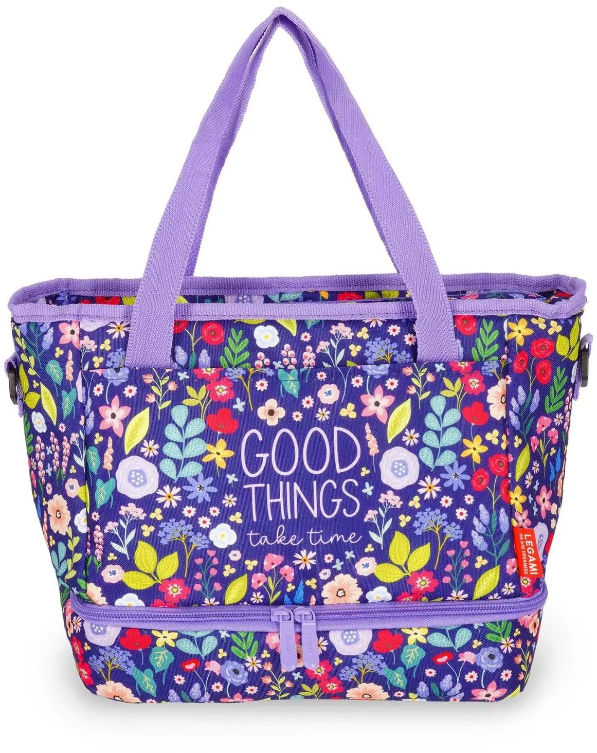 Velká taška na svačinu Legami Lunch Bag 10.8 L - Flowers uni