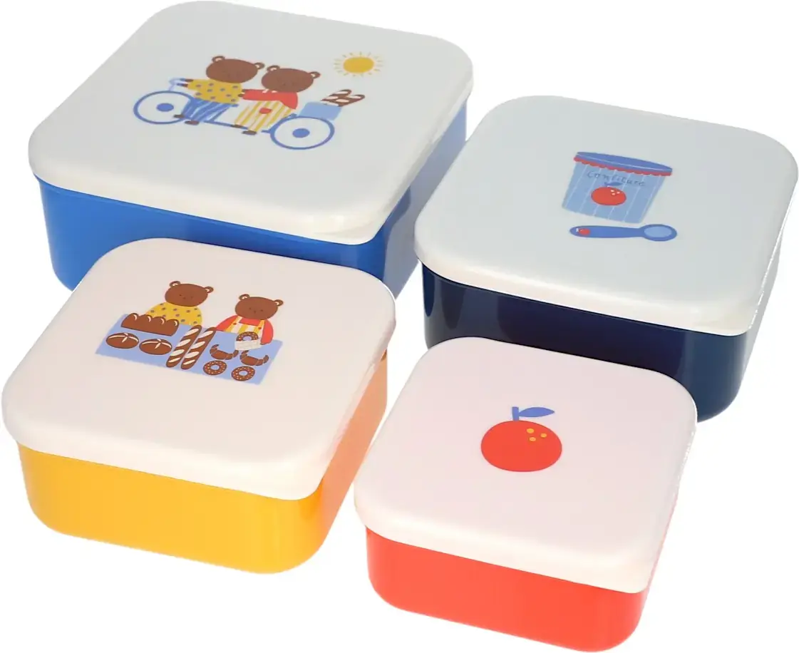 Svačinové boxy Le petit Souk - Medvídci Petit Déj 4 ks uni