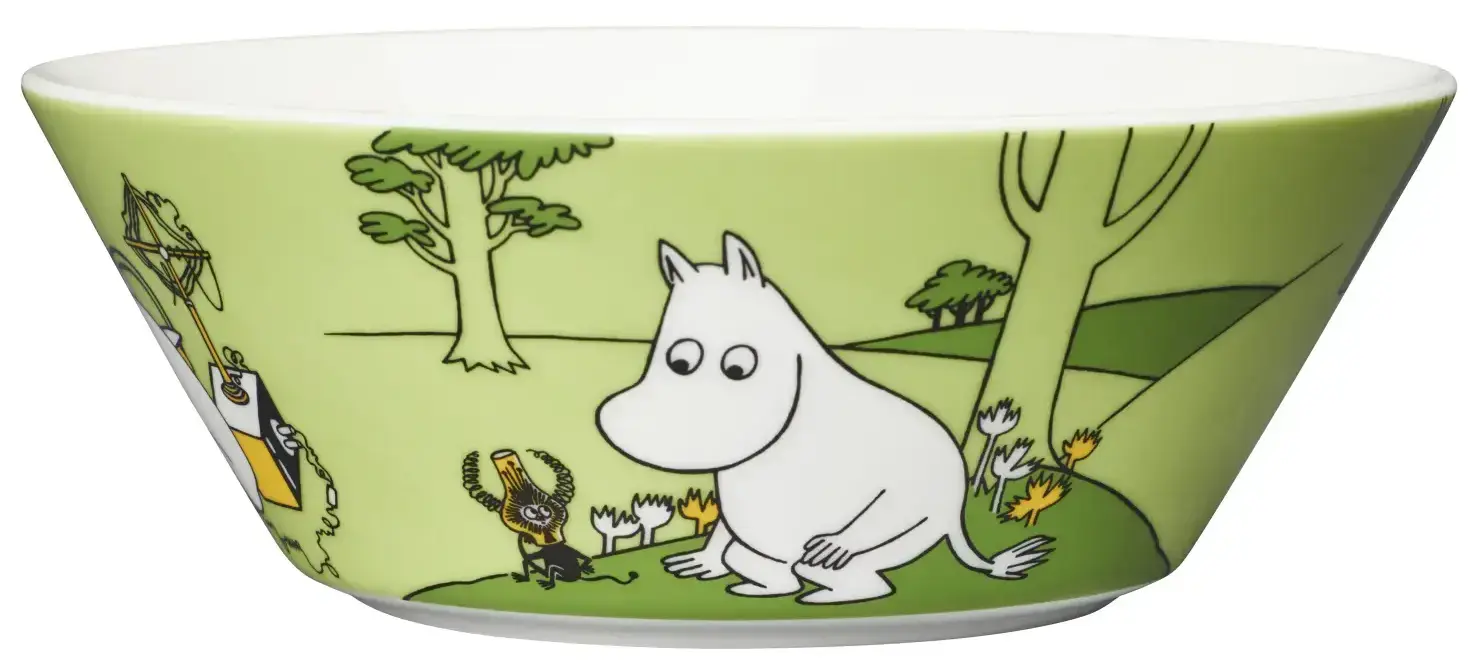 Miska Moomin Arabia 15 cm Moomintroll grass-green uni