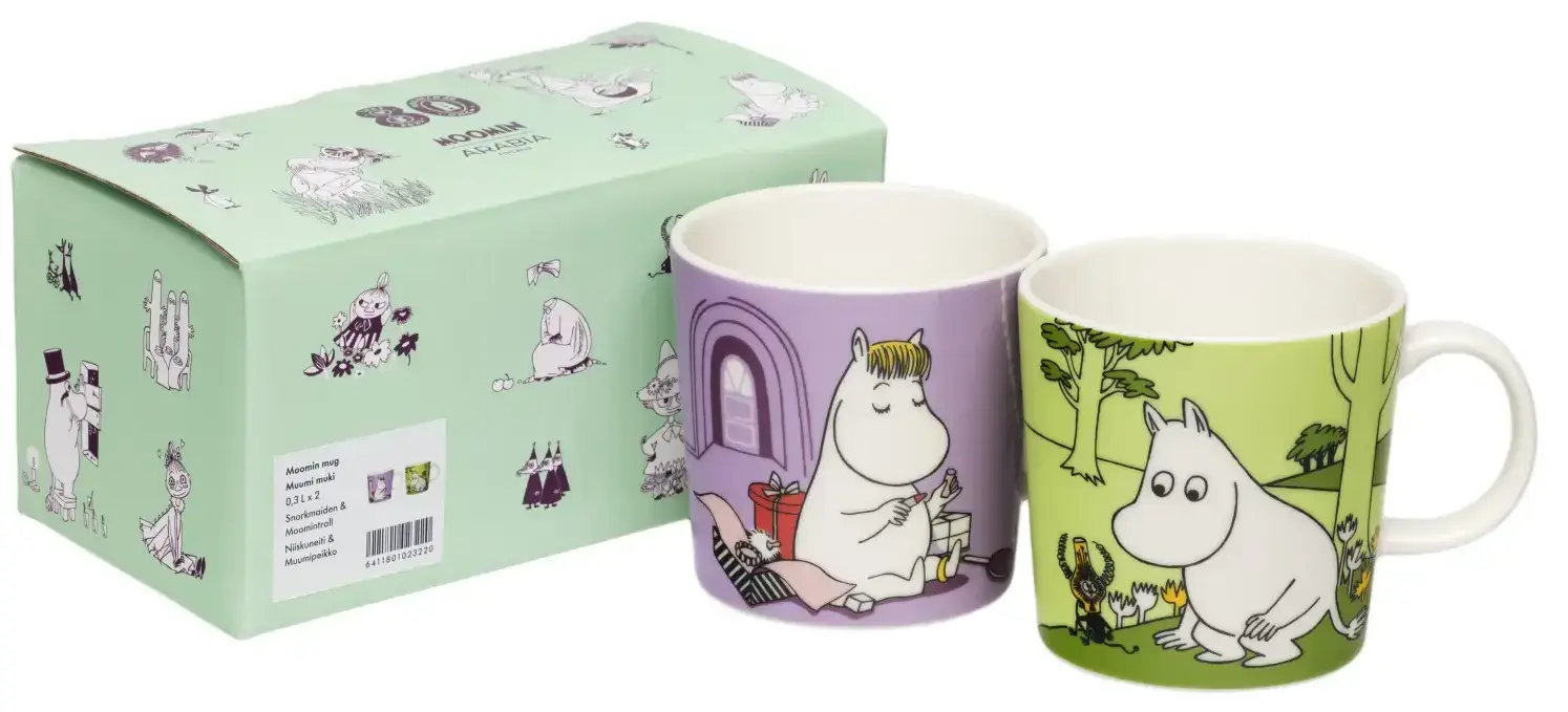Set hrnečků Moomin Arabia 0,3 l Snorkm.&Moomintroll