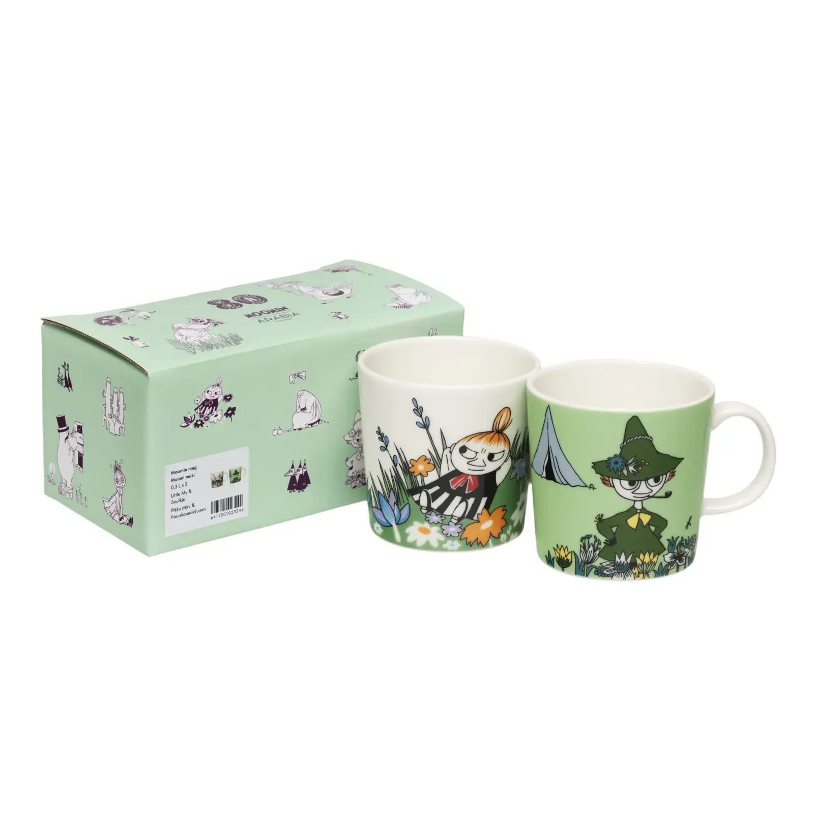Set hrnečků Moomin Arabia 0,3 l Little My & Snufkin uni