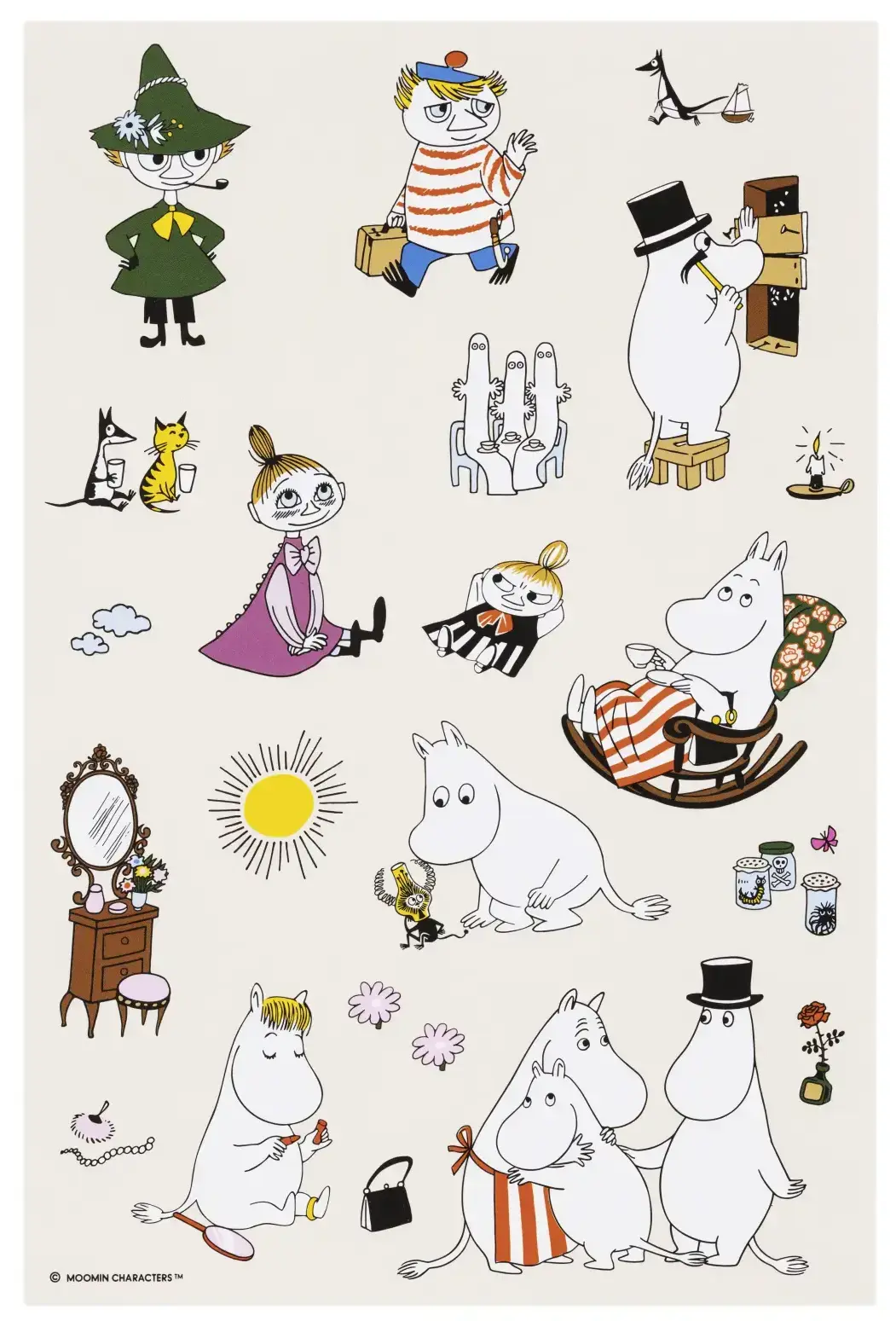 Dekorativní samolepky Moomin uni