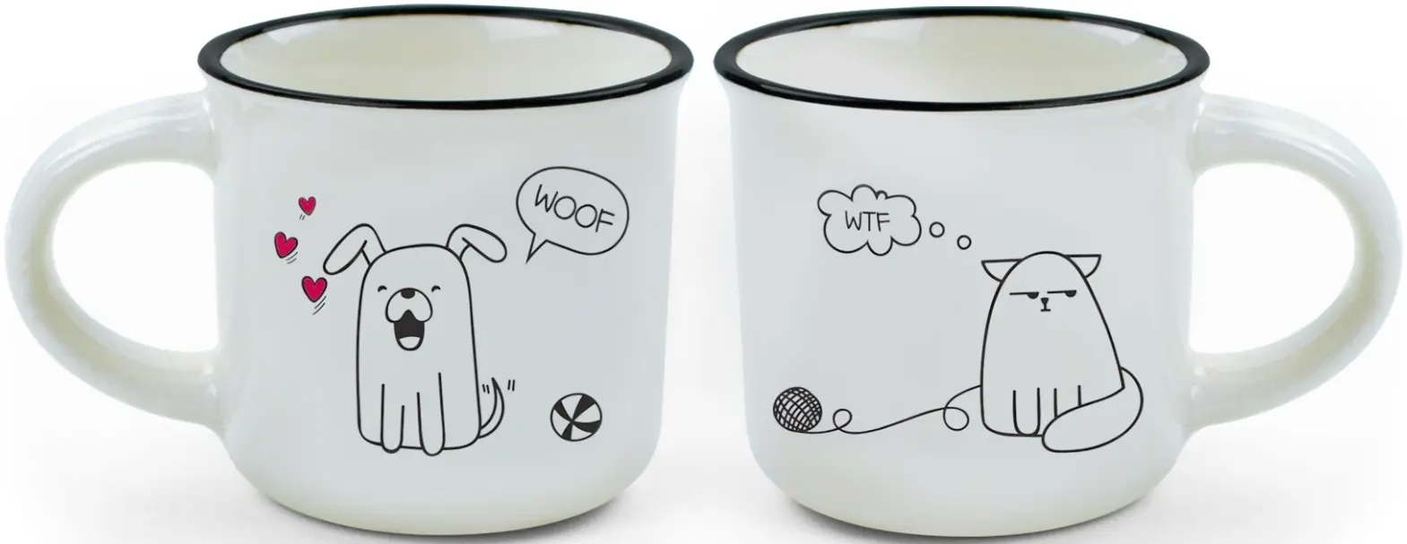 Set hrnečků Legami Espresso For Two - Dog&Cat uni