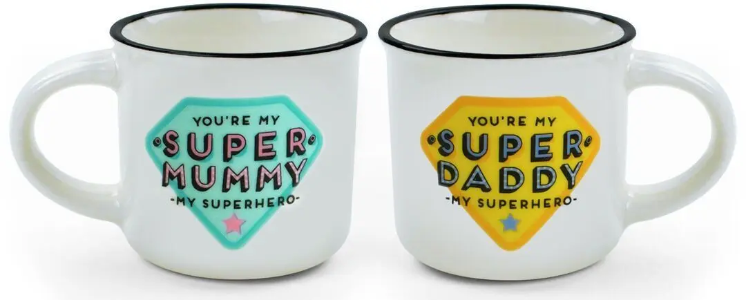 Set hrnečků Legami 2 Coffee Mugs - Espresso For Two - Super Mummy And Super Daddy uni