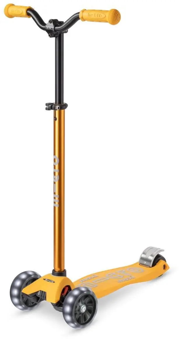 Micro - Maxi Micro Deluxe Pro LED Yellow - Dětská koloběžka