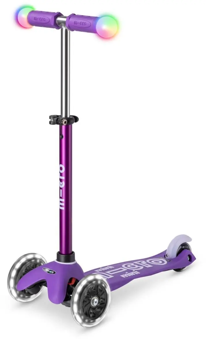 Micro - Mini Deluxe Magic LED Purple - Dětská koloběžka