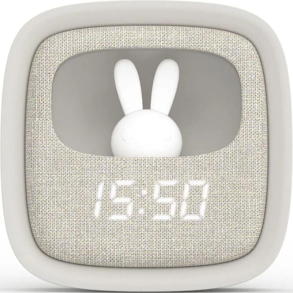 Budík a noční světlo MOB Billy Clock and light - grey uni