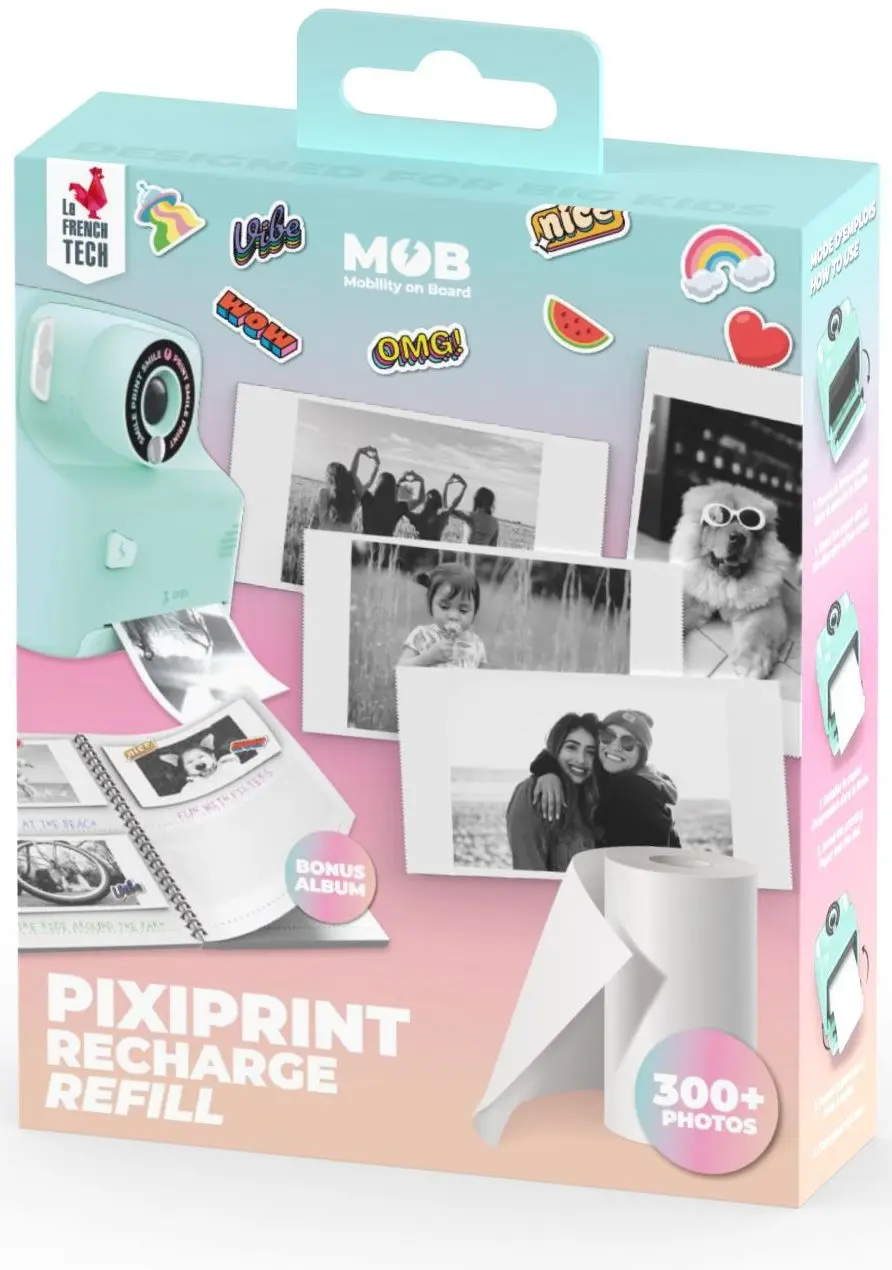 Doplňková sada k Pixiprint MOB - Creative Recharge Kit: Memory Booklet + 4 Paper Rolls (3 classical + 1 sticker) uni