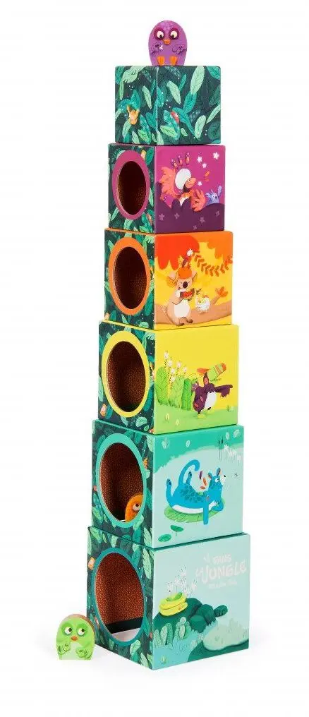 MOULIN ROTY Kostky Jungle s ptáčky