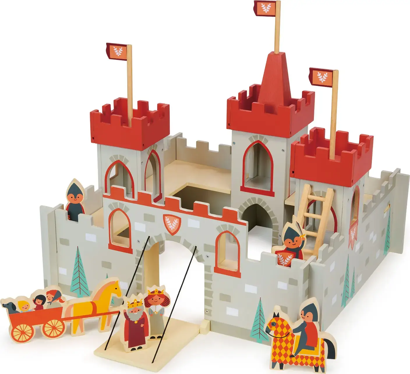 Dřevěný hrad s figurkami Mentari King's Castle uni