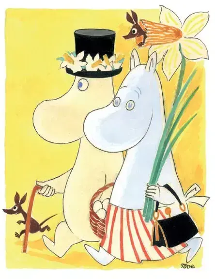Dřevěná pohlednice Anglo-Nordic Moomin Jaro uni